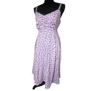 Torrid Lavender Ditsy Floral Challis Skater Mini Dress